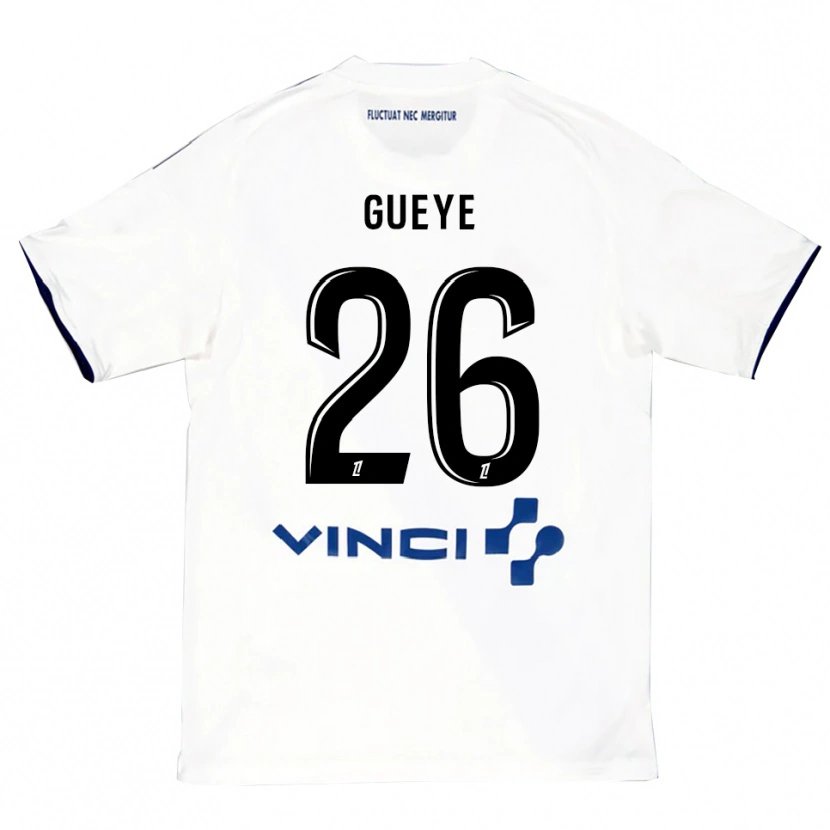 Danxen Dames Lamine Gueye #26 Wit Blauw Uitshirt Uittenue 2025/26 T-Shirt