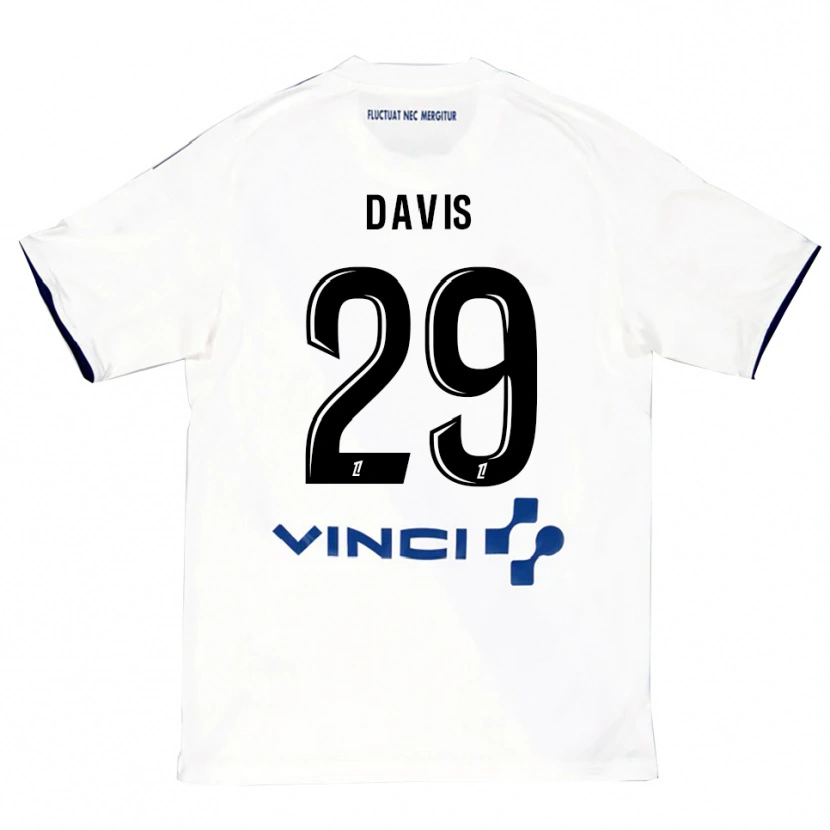 Danxen Dames Deja Davis #29 Wit Blauw Uitshirt Uittenue 2025/26 T-Shirt