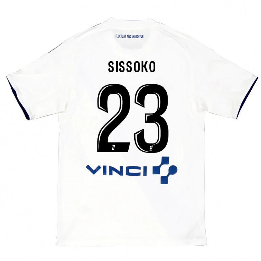 Danxen Dames Teninsoun Sissoko #23 Wit Blauw Uitshirt Uittenue 2025/26 T-Shirt