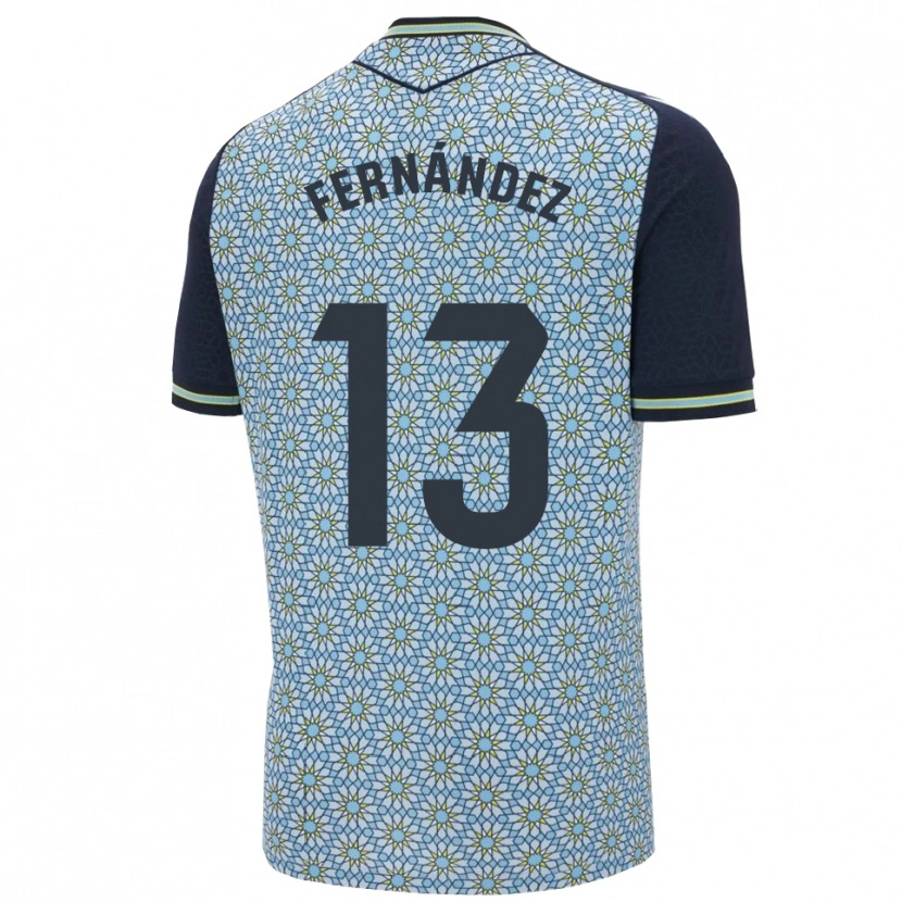 Danxen Dames Andrés Fernández #13 Blauw Marineblauw Uitshirt Uittenue 2025/26 T-Shirt