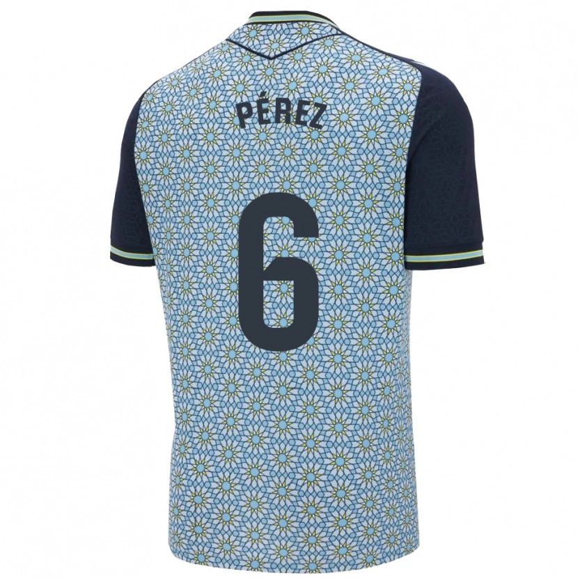Danxen Dames René Pérez #6 Blauw Marineblauw Uitshirt Uittenue 2025/26 T-Shirt