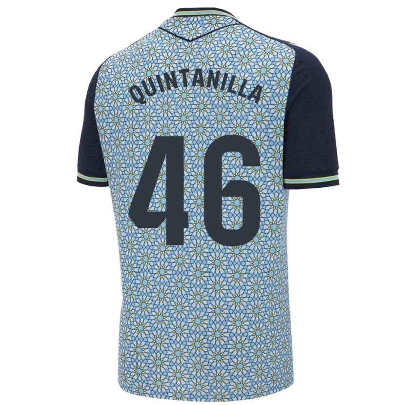 Danxen Dames Rubén Quintanilla #46 Blauw Marineblauw Uitshirt Uittenue 2025/26 T-Shirt