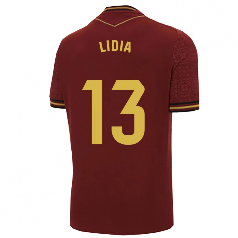 Danxen Dames Lidia Rincón García #13 Bordeaux Goud Uitshirt Uittenue 2025/26 T-Shirt