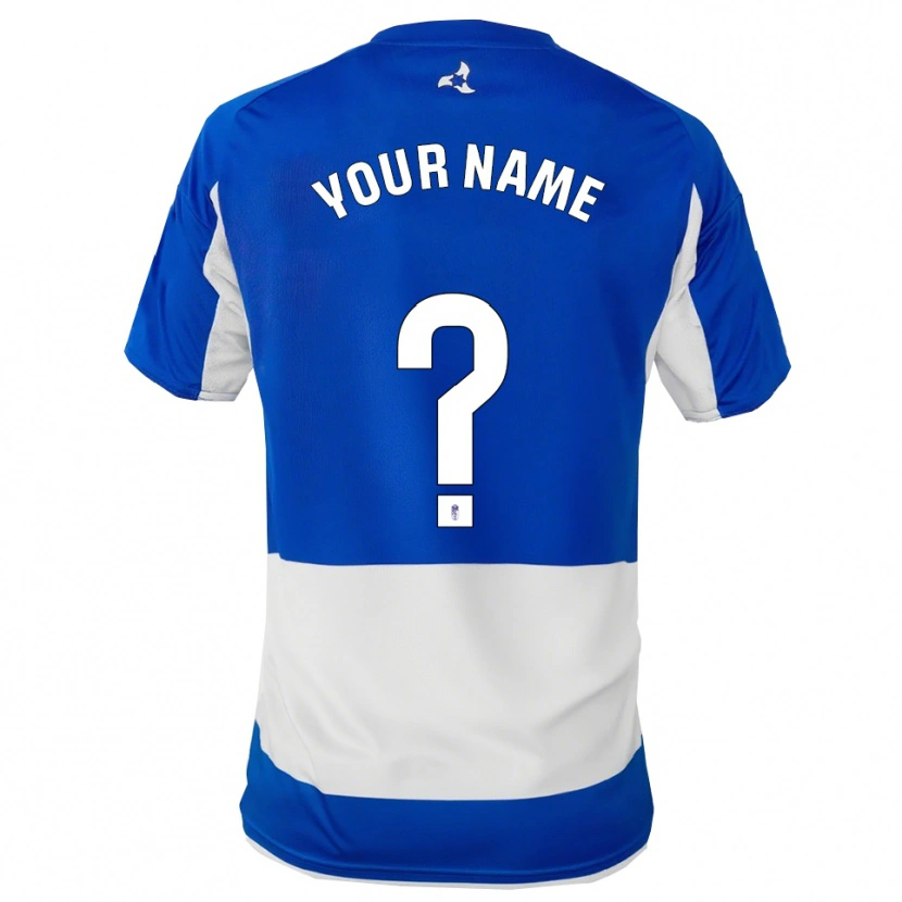 Danxen Dames Uw Naam #0 Blauw Wit Uitshirt Uittenue 2025/26 T-Shirt