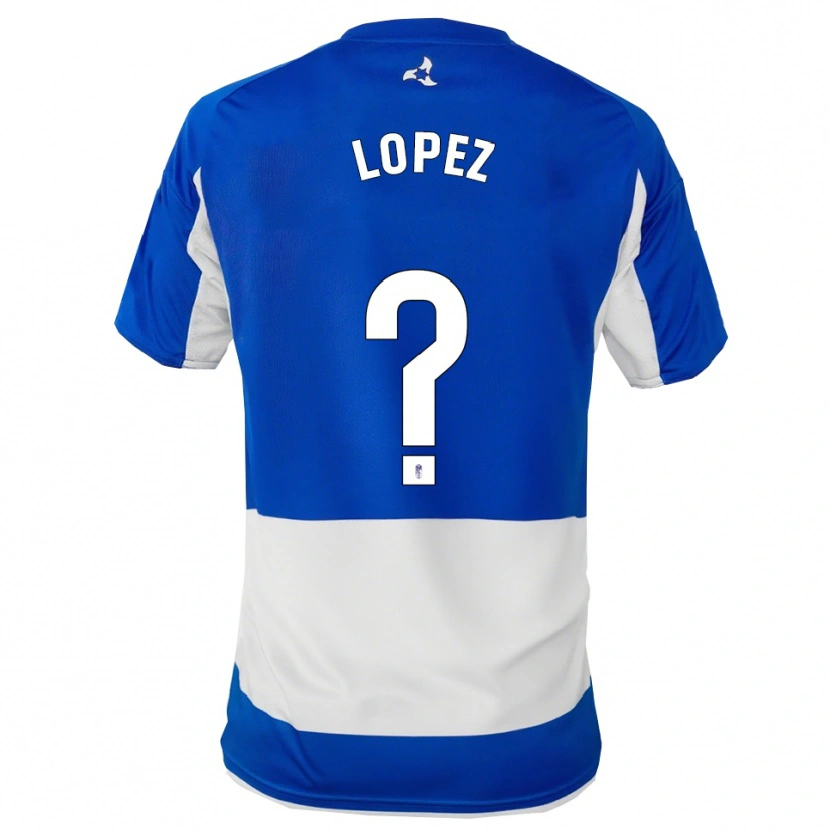 Danxen Dames Hugo López #0 Blauw Wit Uitshirt Uittenue 2025/26 T-Shirt