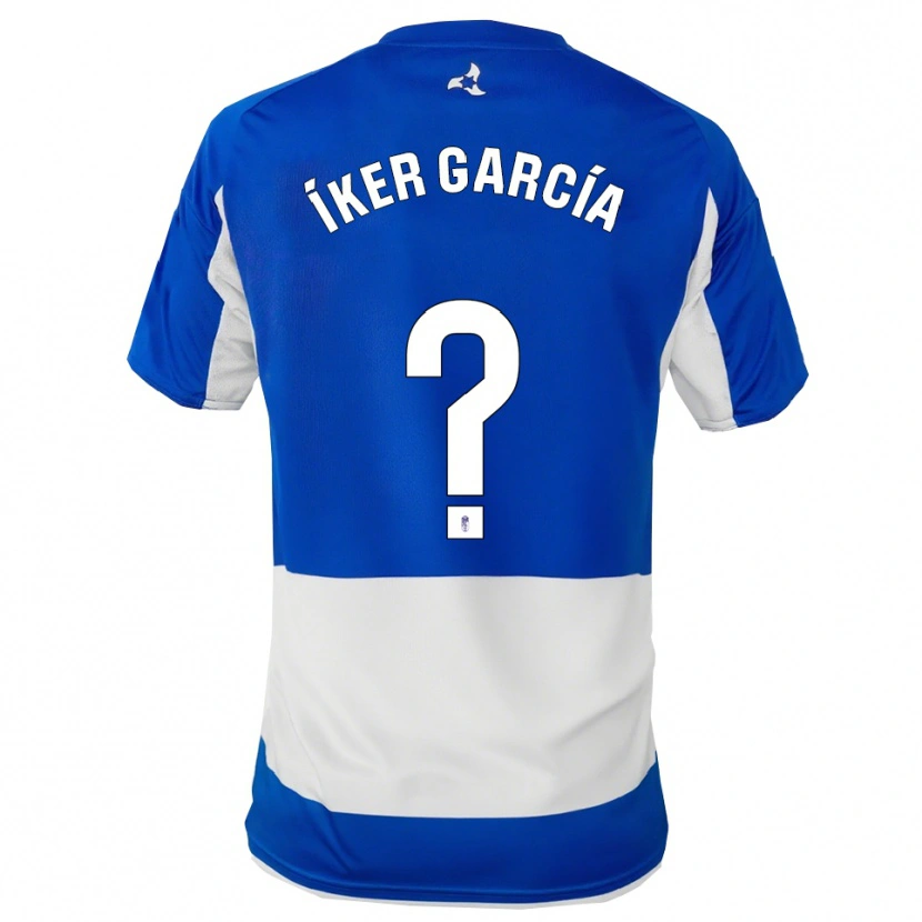Danxen Dames Íker García #0 Blauw Wit Uitshirt Uittenue 2025/26 T-Shirt