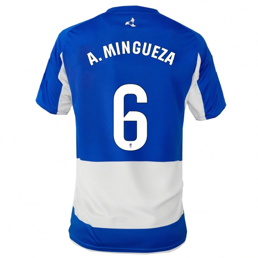 Danxen Dames Ariadna Mingueza Garcia #6 Blauw Wit Uitshirt Uittenue 2025/26 T-Shirt