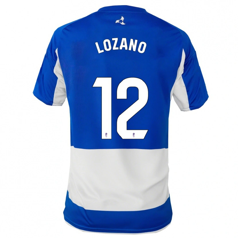 Danxen Dames Hugo Lozano #12 Blauw Wit Uitshirt Uittenue 2025/26 T-Shirt