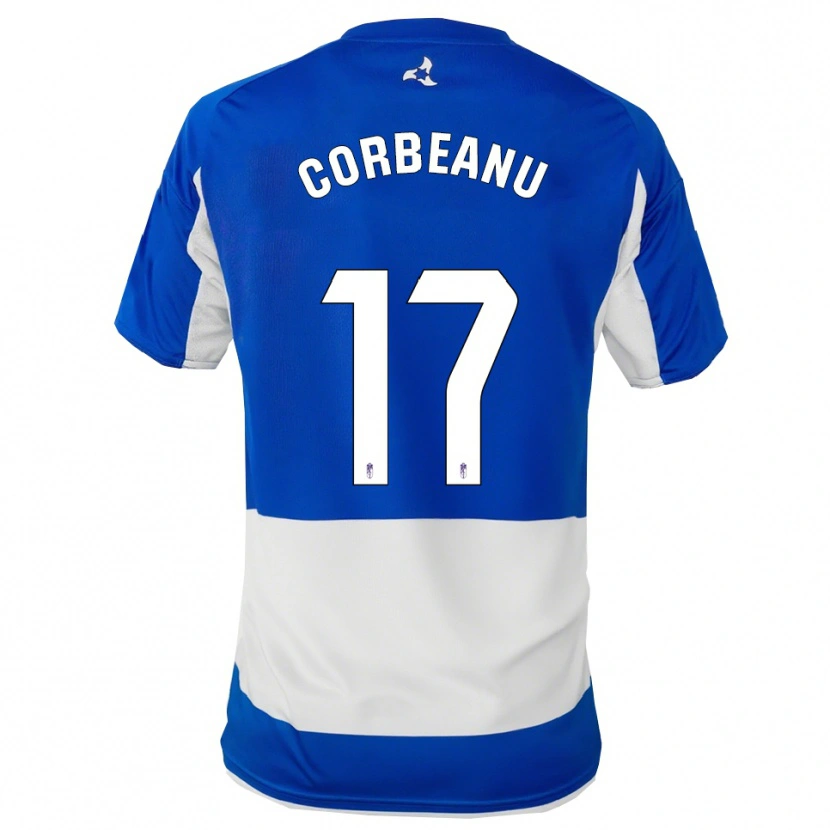 Danxen Dames Theo Corbeanu #17 Blauw Wit Uitshirt Uittenue 2025/26 T-Shirt
