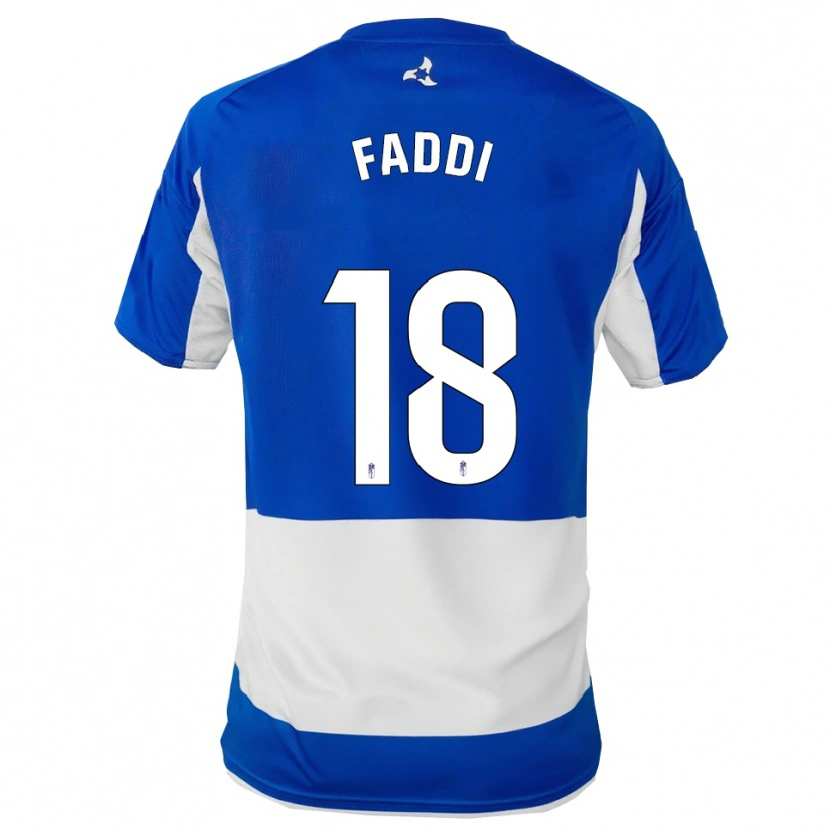 Danxen Dames Inés Faddi #18 Blauw Wit Uitshirt Uittenue 2025/26 T-Shirt