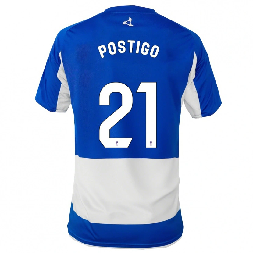 Danxen Dames Cristina Postigo Martín #21 Blauw Wit Uitshirt Uittenue 2025/26 T-Shirt