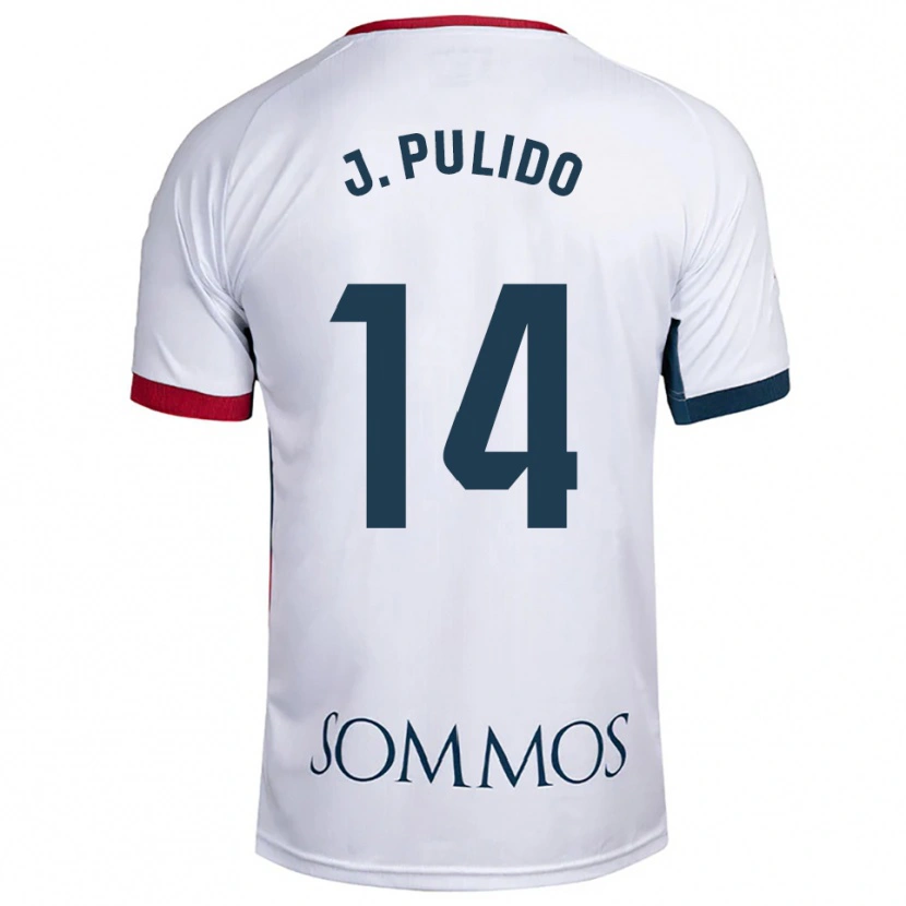 Danxen Dames Jorge Pulido #14 Wit Rood Uitshirt Uittenue 2025/26 T-Shirt