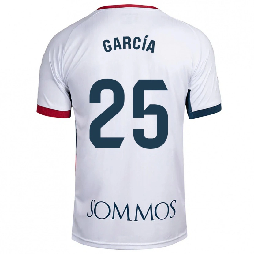 Danxen Dames Jaime García #25 Wit Rood Uitshirt Uittenue 2025/26 T-Shirt