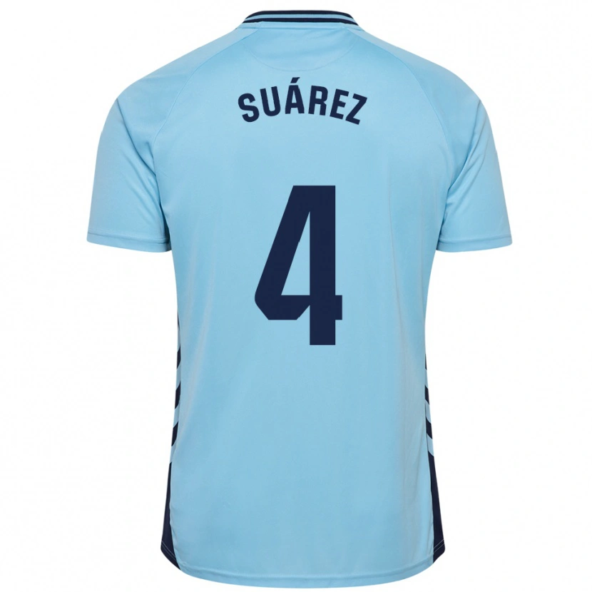 Danxen Dames Álex Suárez #4 Hemelsblauw Uitshirt Uittenue 2025/26 T-Shirt