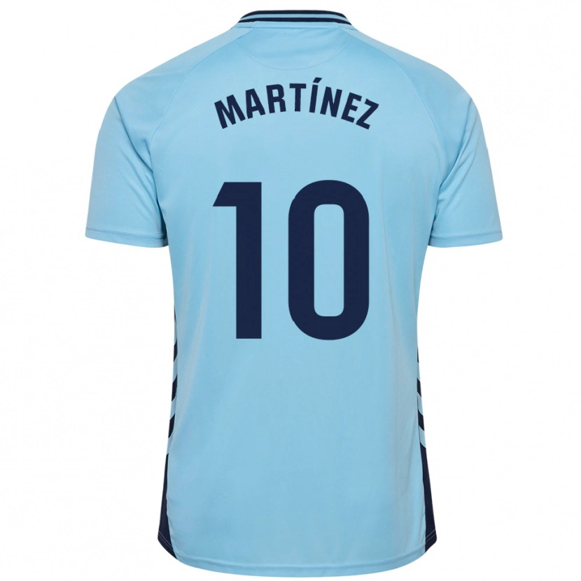 Danxen Dames Javi Martínez #10 Hemelsblauw Uitshirt Uittenue 2025/26 T-Shirt