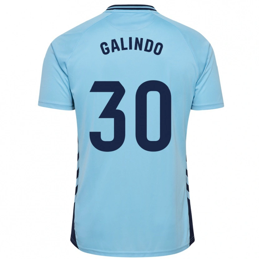 Danxen Dames Cristian Galindo #30 Hemelsblauw Uitshirt Uittenue 2025/26 T-Shirt