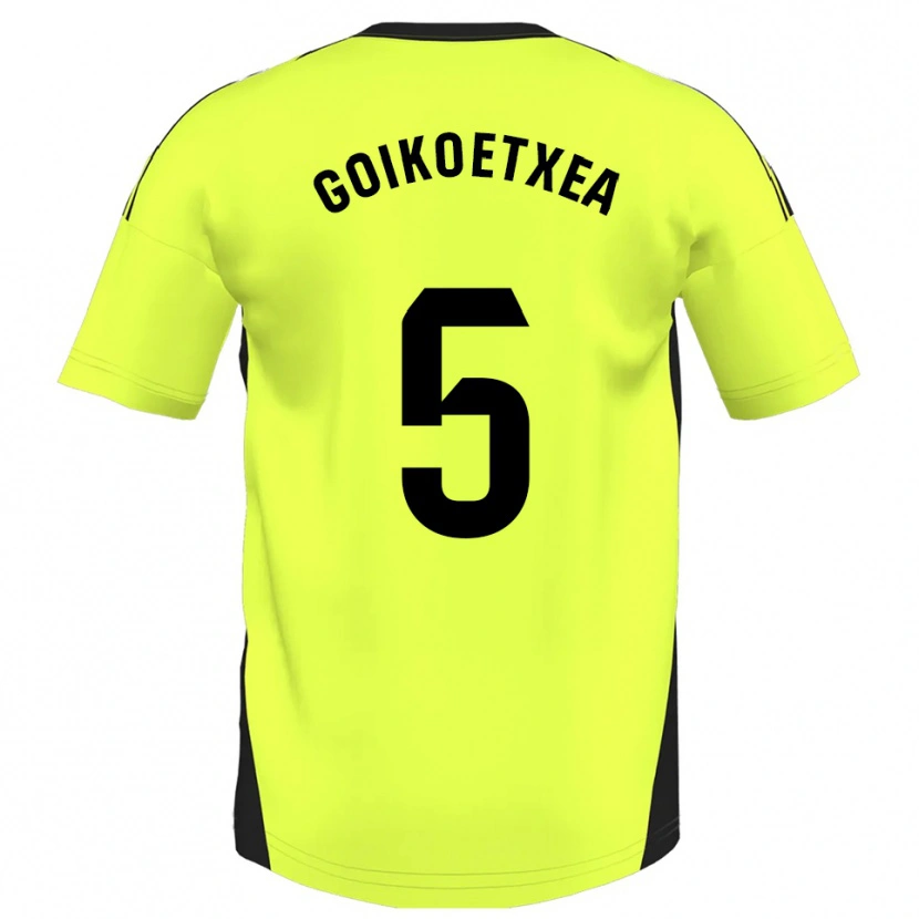 Danxen Dames Imanol Goikoetxea #5 Fluorescerend Geel Uitshirt Uittenue 2025/26 T-Shirt