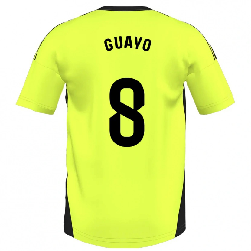 Danxen Dames Guayo #8 Fluorescerend Geel Uitshirt Uittenue 2025/26 T-Shirt
