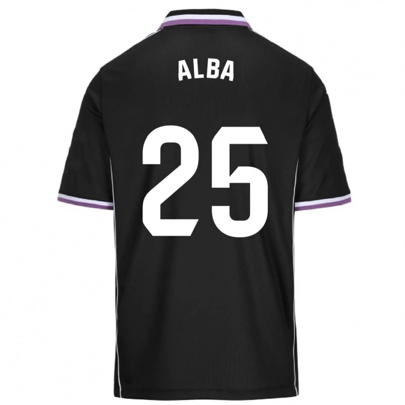 Danxen Dames Alba Acebes Rodríguez #25 Paars Zwart Uitshirt Uittenue 2025/26 T-Shirt