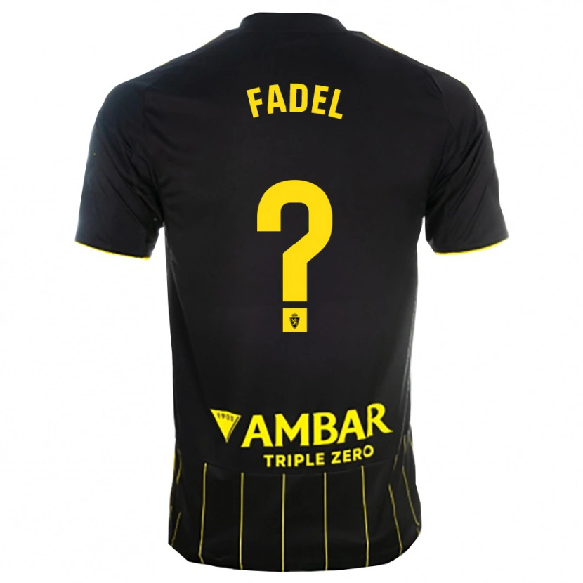 Danxen Dames Ismael Fadel #0 Zwart Geel Uitshirt Uittenue 2025/26 T-Shirt