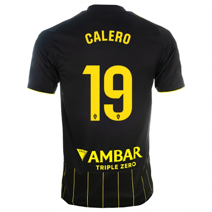 Danxen Dames Iván Calero #19 Zwart Geel Uitshirt Uittenue 2025/26 T-Shirt