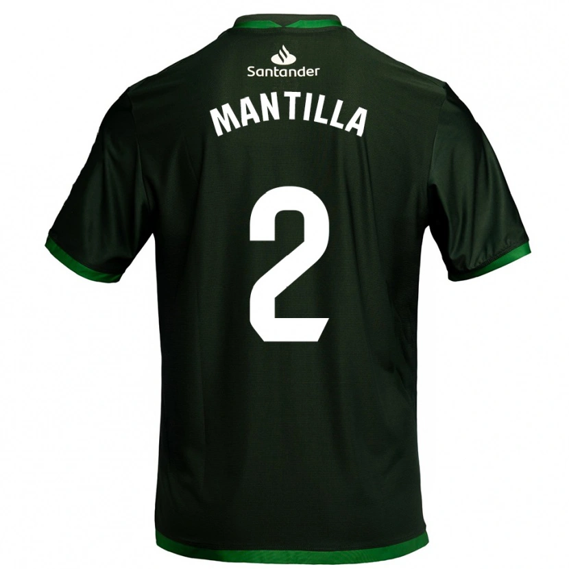 Danxen Dames Álvaro Mantilla #2 Donkergroen Uitshirt Uittenue 2025/26 T-Shirt