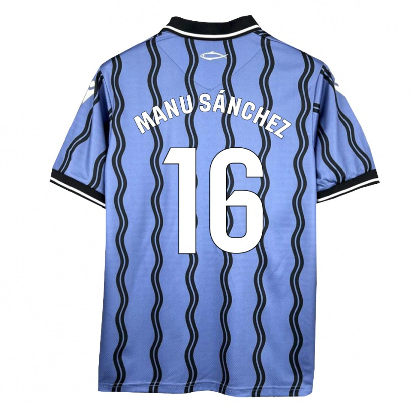 Danxen Dames Manu Sánchez #16 Donkerblauw Zwart Uitshirt Uittenue 2025/26 T-Shirt