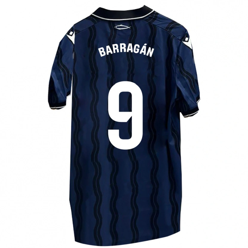 Danxen Dames Juan Barragán #9 Donkerblauw Zwart Uitshirt Uittenue 2025/26 T-Shirt