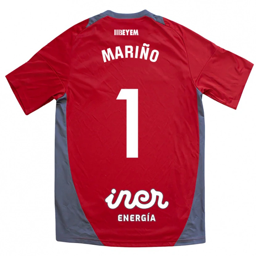 Danxen Dames Diego Mariño #1 Rood Grijs Uitshirt Uittenue 2025/26 T-Shirt
