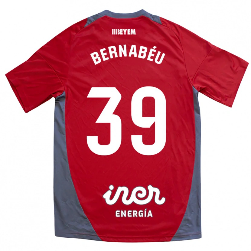 Danxen Dames Dani Bernabéu #39 Rood Grijs Uitshirt Uittenue 2025/26 T-Shirt