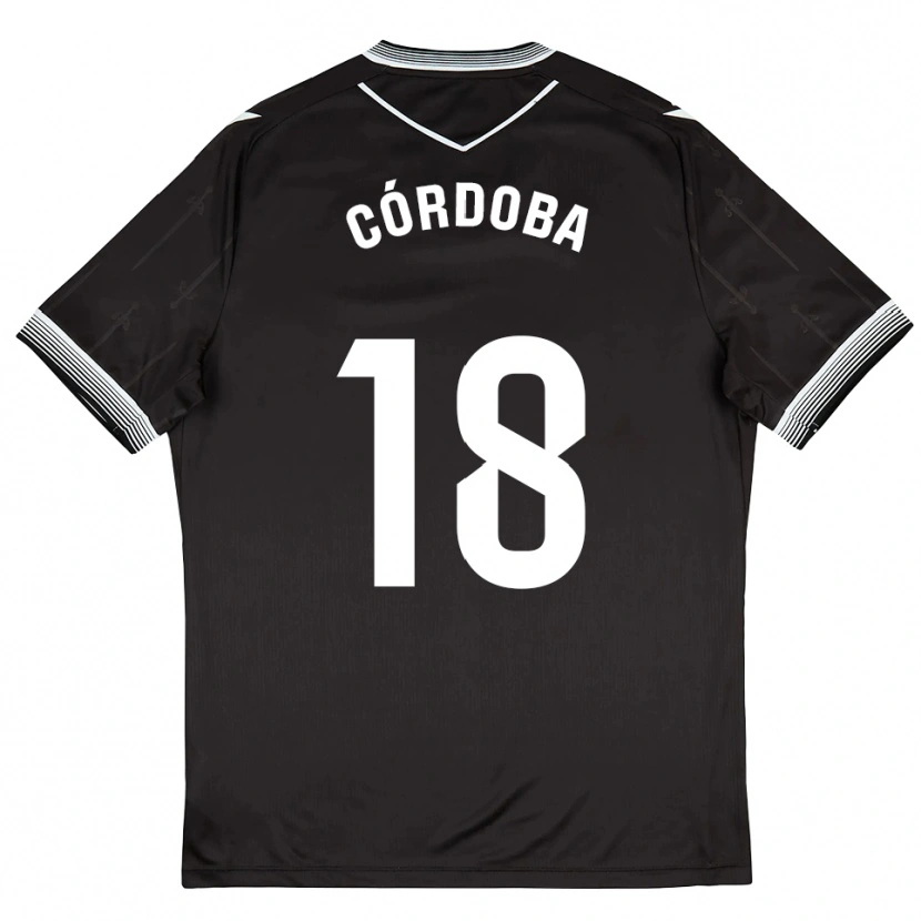 Danxen Dames Aitor Córdoba #18 Zwart Wit Uitshirt Uittenue 2025/26 T-Shirt