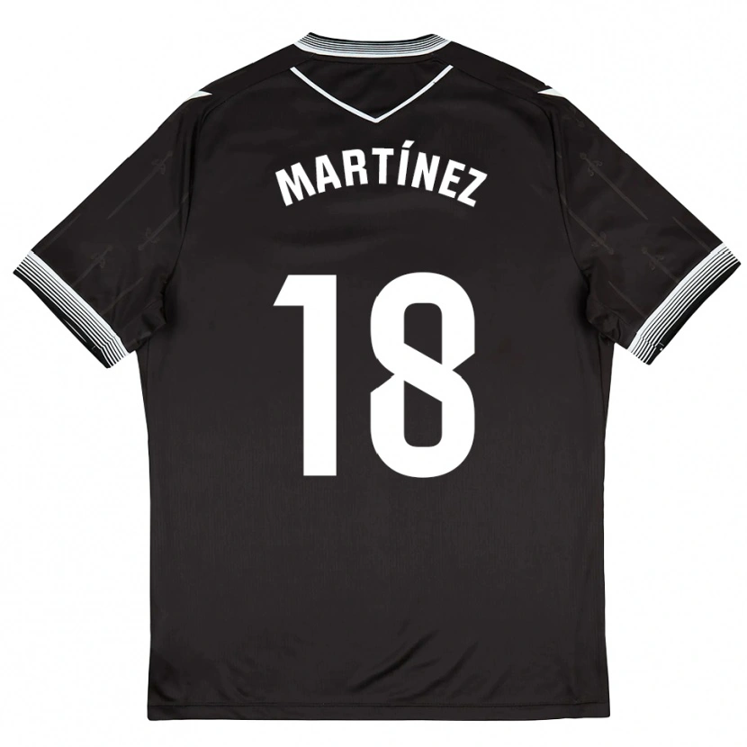 Danxen Dames Brais Martínez #18 Zwart Wit Uitshirt Uittenue 2025/26 T-Shirt