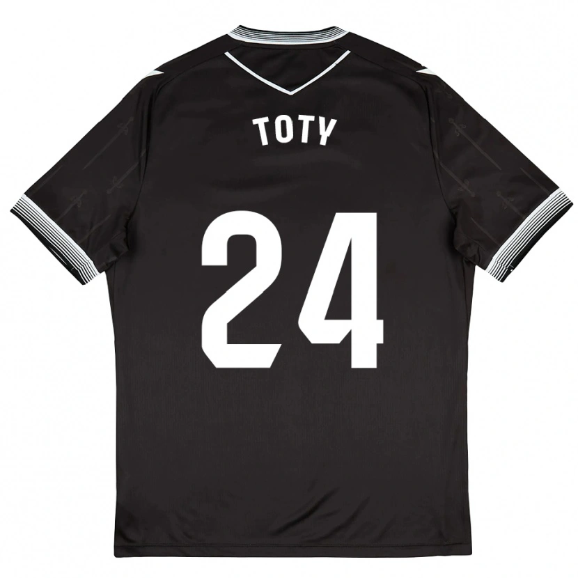 Danxen Dames Lasme Toty #24 Zwart Wit Uitshirt Uittenue 2025/26 T-Shirt