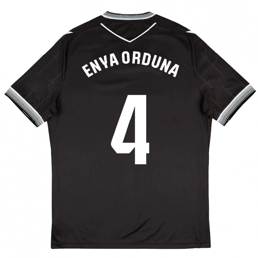 Danxen Dames Enya Orduna #4 Zwart Wit Uitshirt Uittenue 2025/26 T-Shirt