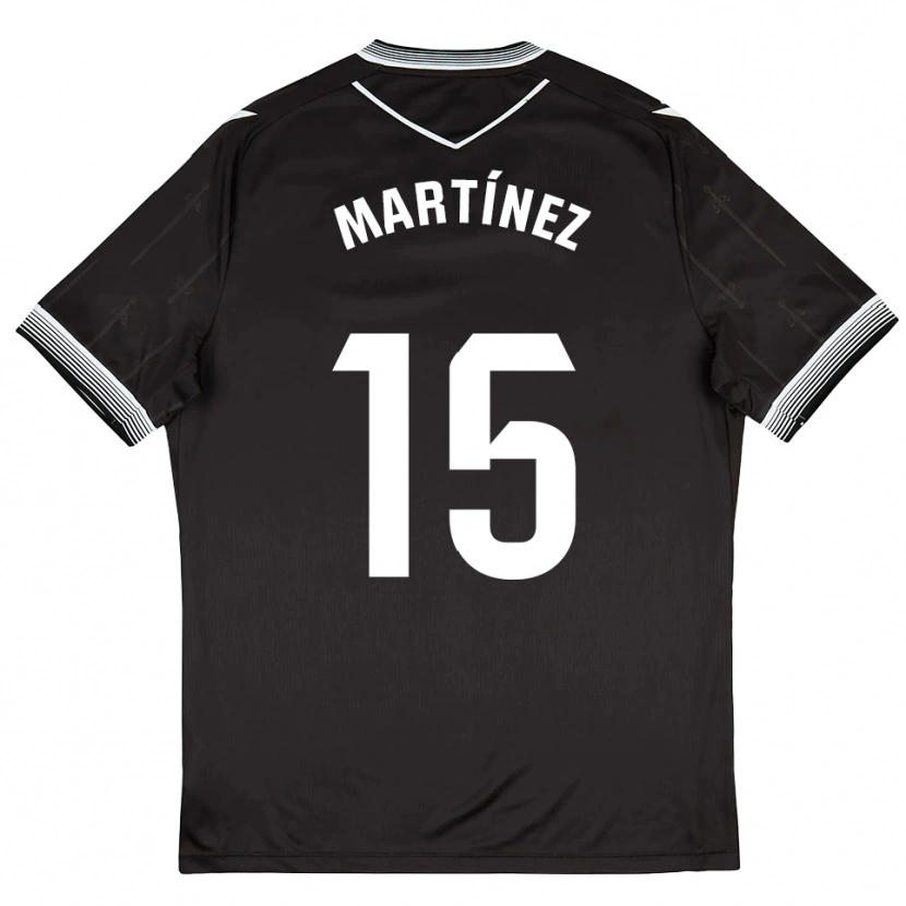 Danxen Dames Iván Martínez #15 Zwart Wit Uitshirt Uittenue 2025/26 T-Shirt