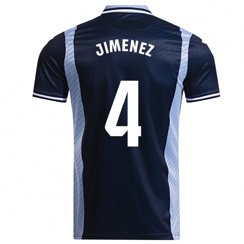 Danxen Dames Álex Jiménez #4 Marineblauw Hemelsblauw Uitshirt Uittenue 2025/26 T-Shirt
