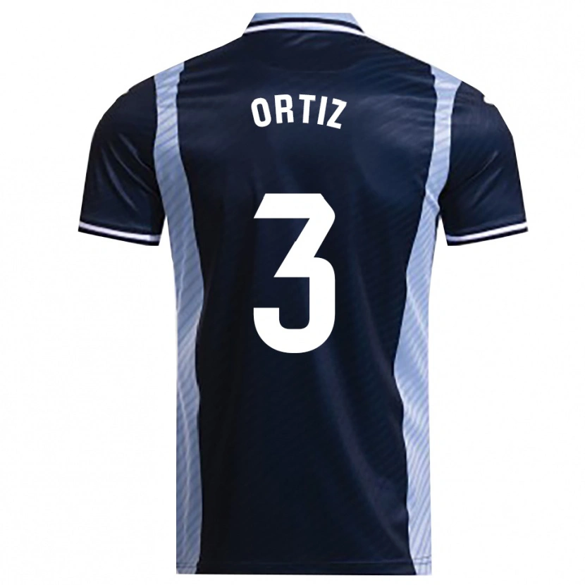 Danxen Dames Josema Ortiz #3 Marineblauw Hemelsblauw Uitshirt Uittenue 2025/26 T-Shirt