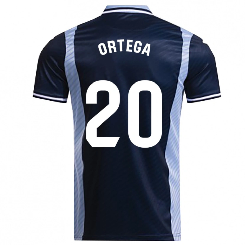 Danxen Dames David Ortega #20 Marineblauw Hemelsblauw Uitshirt Uittenue 2025/26 T-Shirt