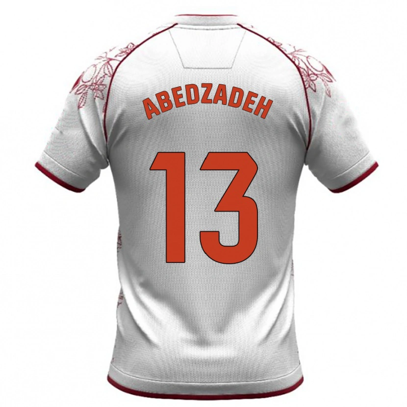 Danxen Dames Amir Abedzadeh #13 Wit Bordeau Uitshirt Uittenue 2025/26 T-Shirt