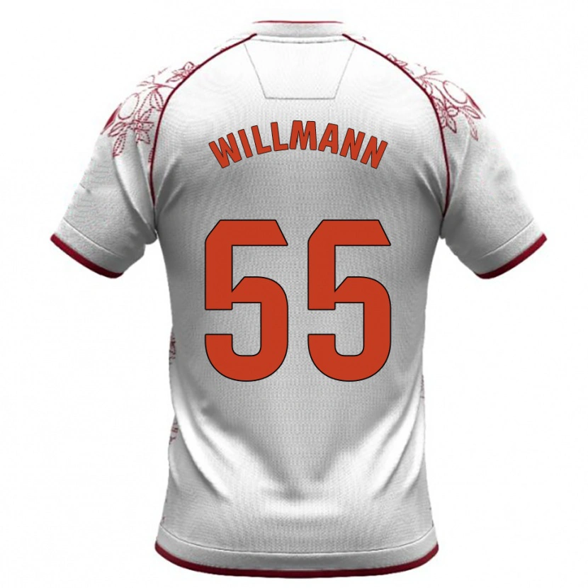 Danxen Dames Michal Willmann #55 Wit Bordeau Uitshirt Uittenue 2025/26 T-Shirt
