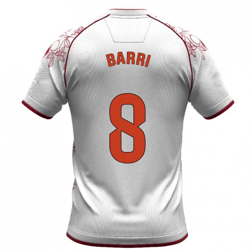Danxen Dames Diego Barri #8 Wit Bordeau Uitshirt Uittenue 2025/26 T-Shirt