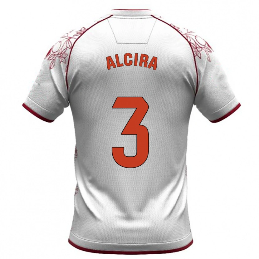 Danxen Dames Álex Alcira #3 Wit Bordeau Uitshirt Uittenue 2025/26 T-Shirt