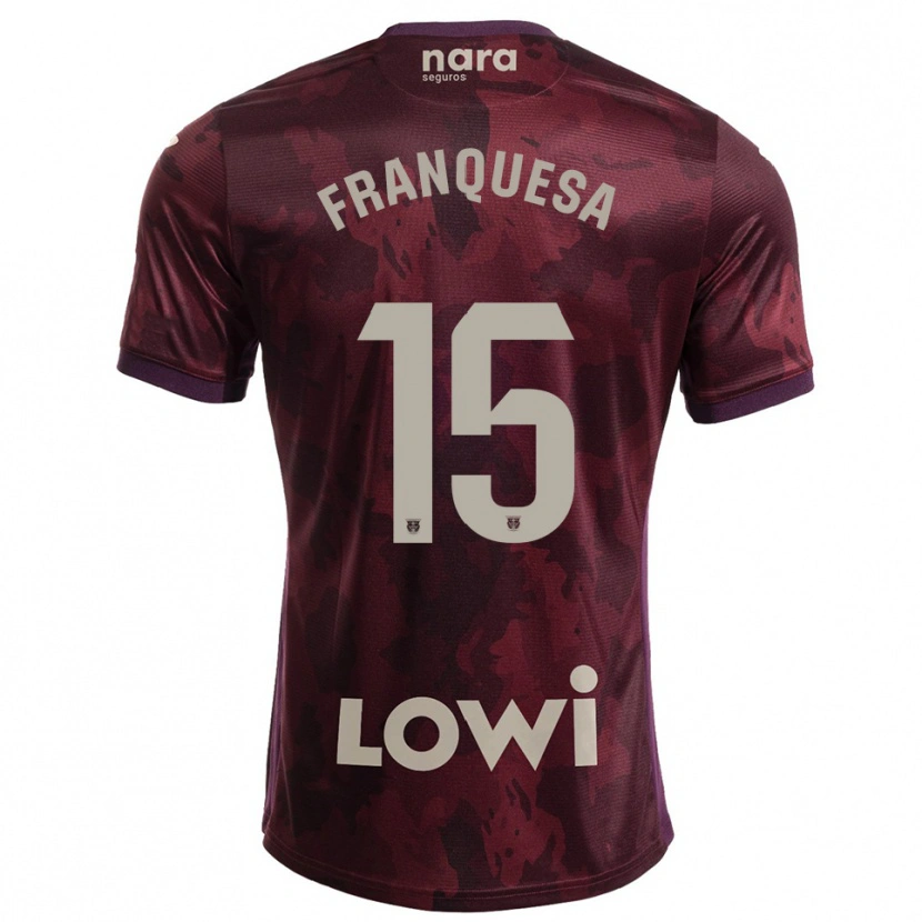 Danxen Dames Enric Franquesa #15 Bordeaux Wit Uitshirt Uittenue 2025/26 T-Shirt