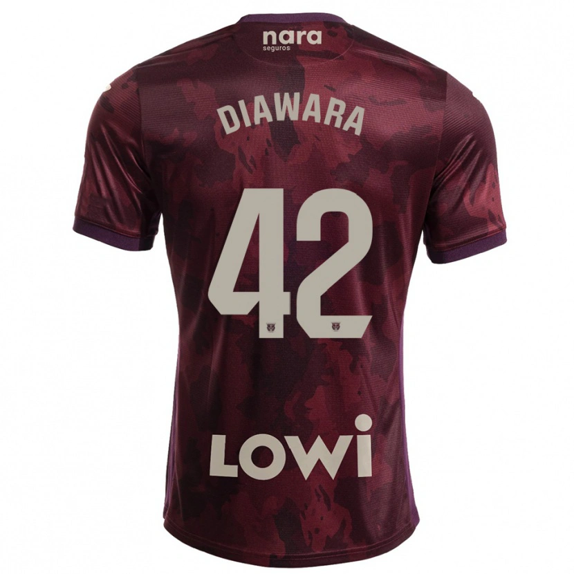 Danxen Dames Amadou Diawara #42 Bordeaux Wit Uitshirt Uittenue 2025/26 T-Shirt