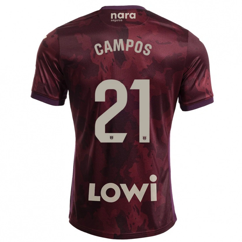 Danxen Dames Andrés Campos #21 Bordeaux Wit Uitshirt Uittenue 2025/26 T-Shirt