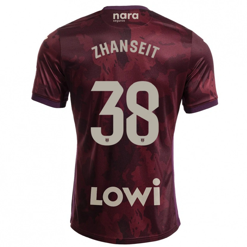 Danxen Dames Sultan Zhanseit #38 Bordeaux Wit Uitshirt Uittenue 2025/26 T-Shirt