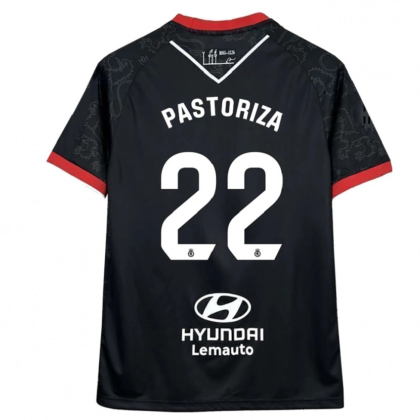 Danxen Dames Agustín Pastoriza #22 Zwart Rood Uitshirt Uittenue 2025/26 T-Shirt