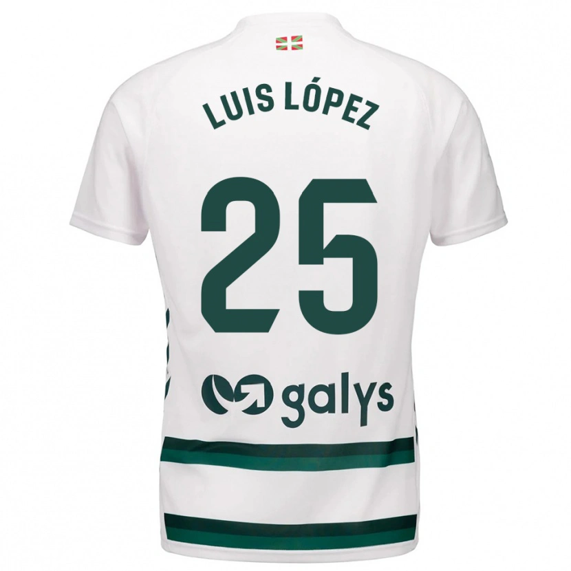 Danxen Dames Luis López #25 Wit Groen Uitshirt Uittenue 2025/26 T-Shirt