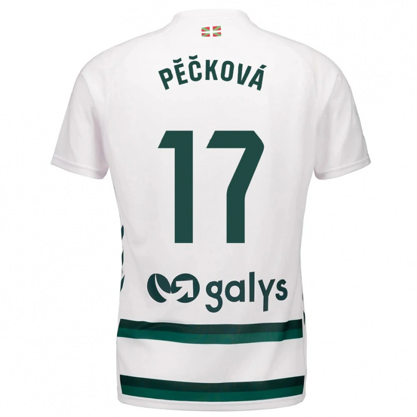 Danxen Dames Alena Pěčková #17 Wit Groen Uitshirt Uittenue 2025/26 T-Shirt