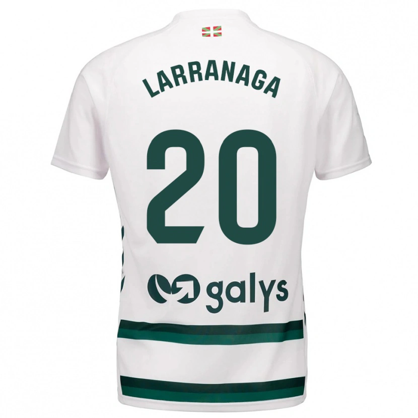 Danxen Dames Aitor Larrañaga #20 Wit Groen Uitshirt Uittenue 2025/26 T-Shirt